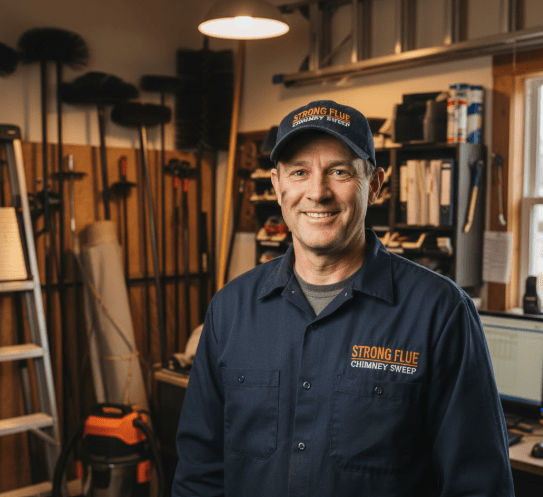 Professional Strong Flue Chimney Sweep Technician